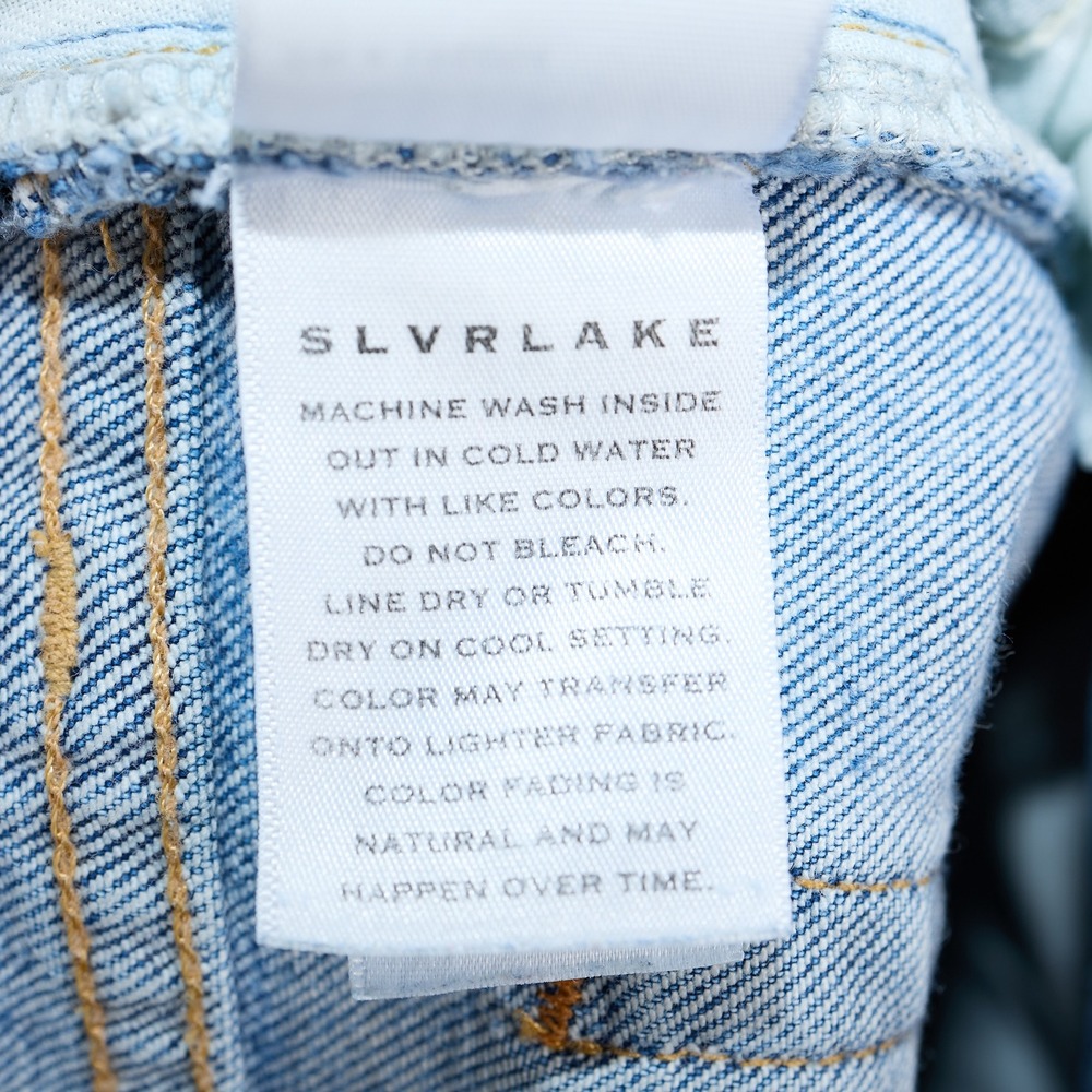 SLVRLAKE Luo Luo Straight Leg Jeans Blue Bird Wash LLOJ701S Size 28 - Picture 9 of 12